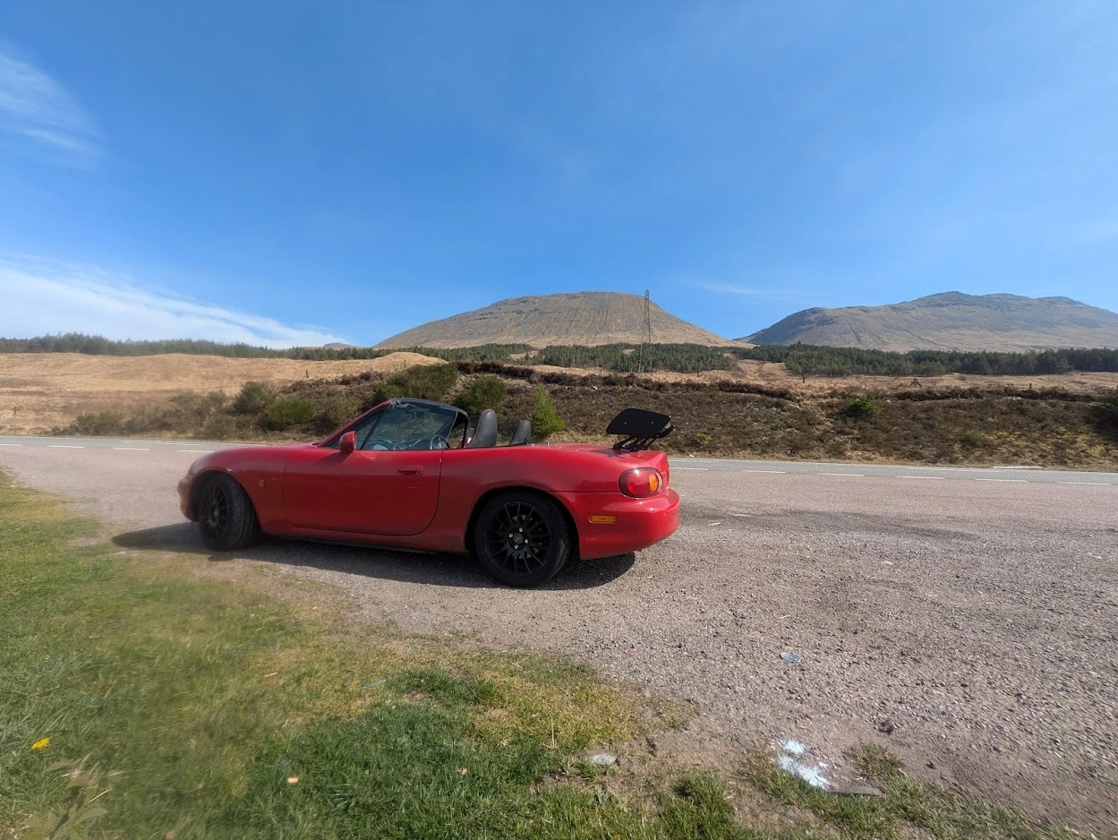 Car on a82