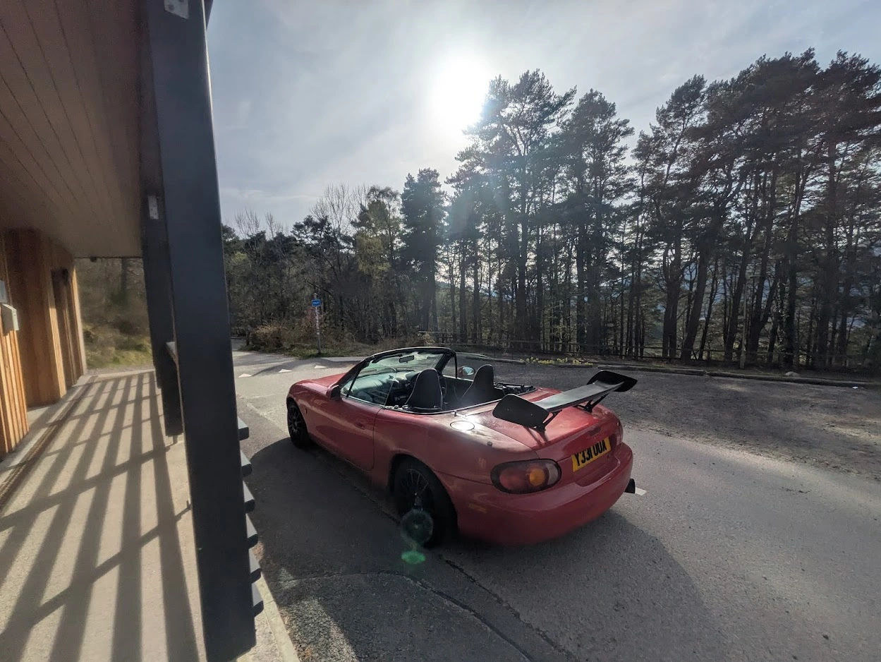 Car in the middle of nowhere